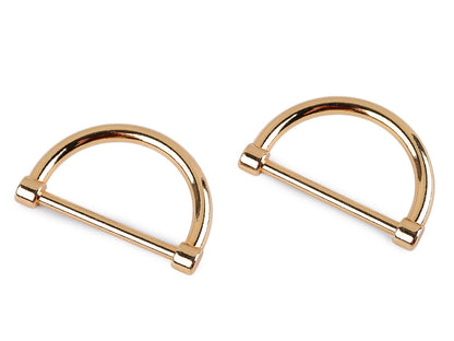 Anneau en D pour textiles et accessoires, largeur 30 mm, plat - 2pc