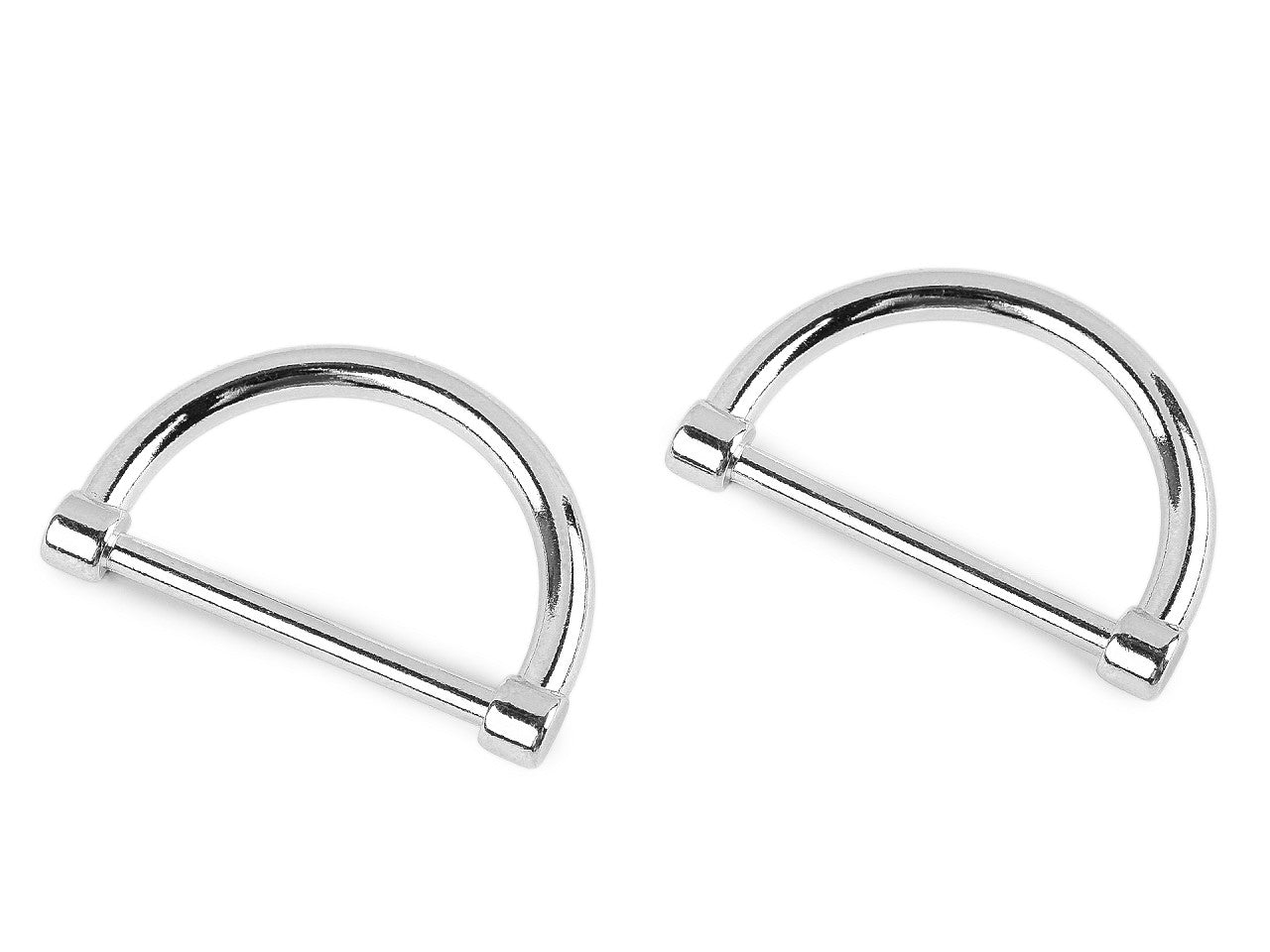 Anneau en D pour textiles et accessoires, largeur 30 mm, plat - 2pc