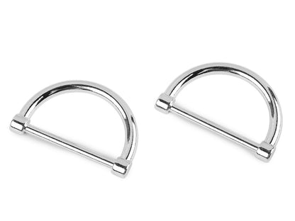 Anneau en D pour textiles et accessoires, largeur 30 mm, plat - 2pc