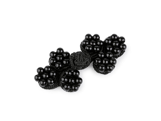 Fermeture décorative avec perles pour habillement - 4paire