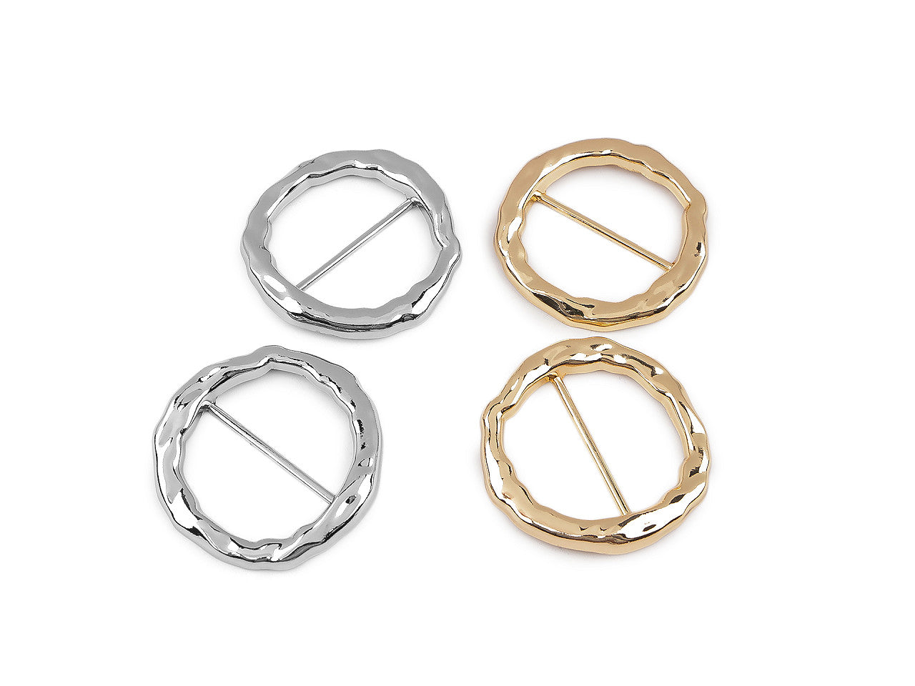 Boucle métallique design pour vêtements et maillots de bain, adaptée à une largeur de 38 mm - 2pc