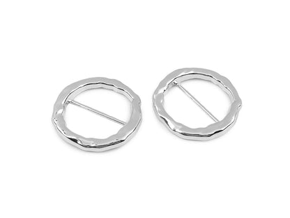 Boucle métallique design pour vêtements et maillots de bain, adaptée à une largeur de 38 mm - 2pc