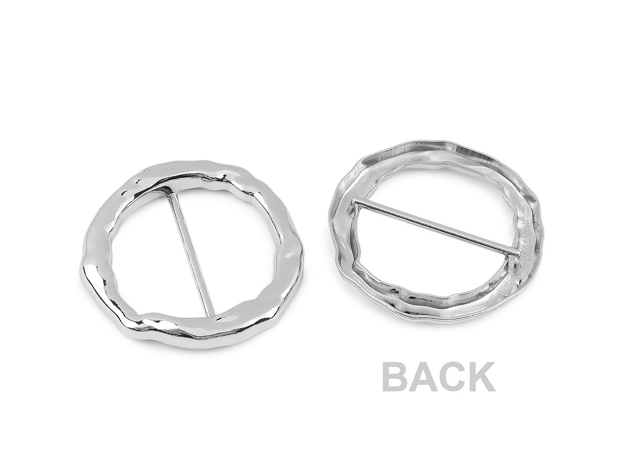 Boucle métallique design pour vêtements et maillots de bain, adaptée à une largeur de 38 mm - 2pc