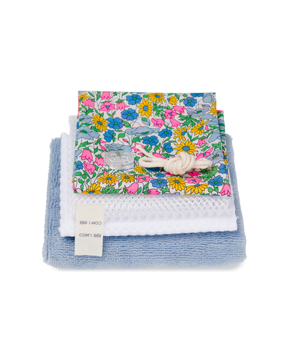 Com'1 Idée - Kit Lingettes cœur, grand carré & filet | Amélie