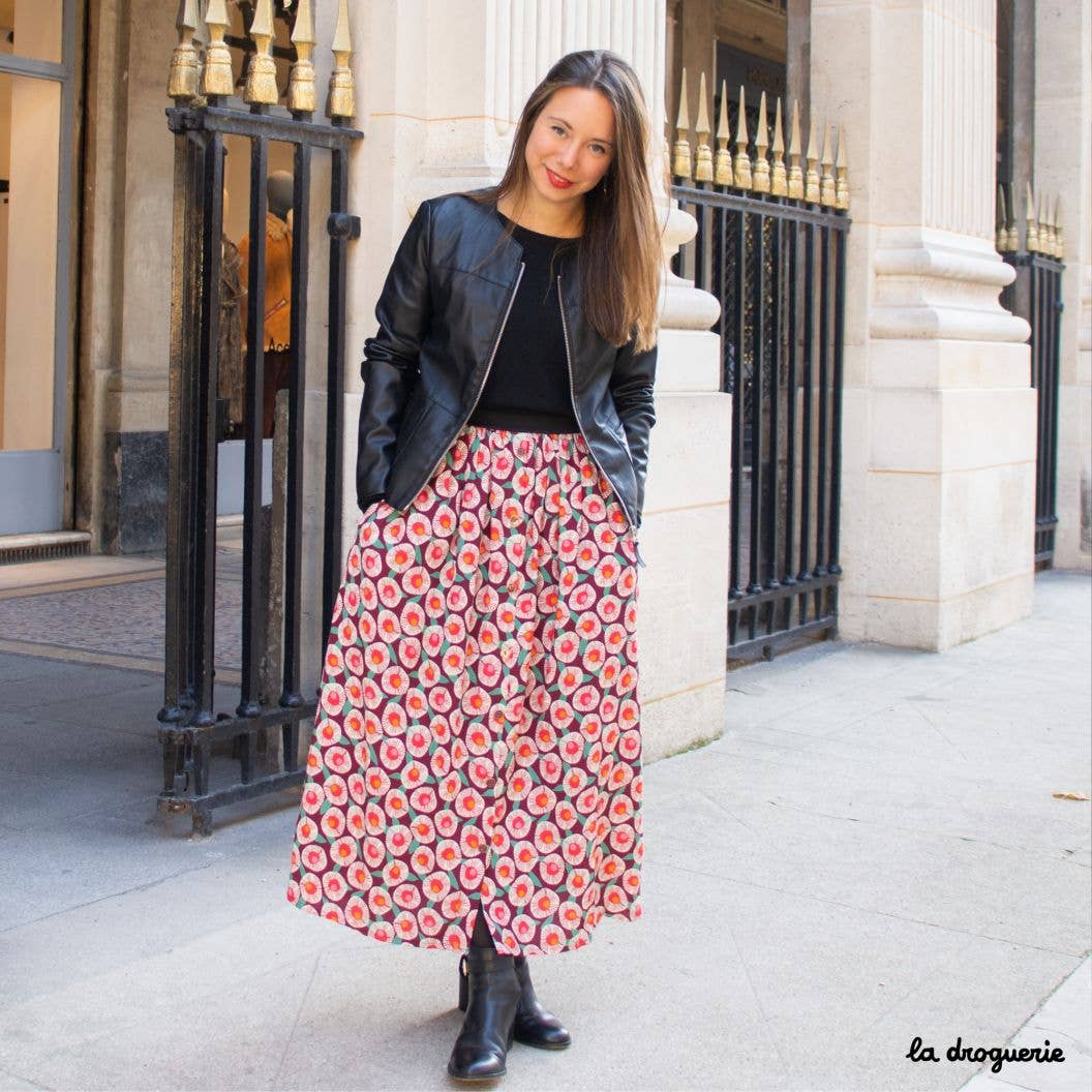 LA DROGUERIE - Patron couture de la jupe longue "les Hauts de Belleville"