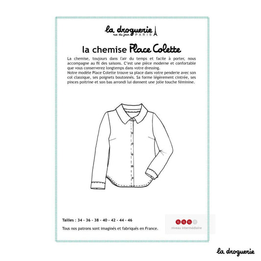 LA DROGUERIE - Patron couture de la chemise femme Place Colette