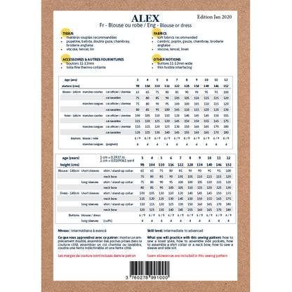 ALEX Blouse / Robe 3-12A