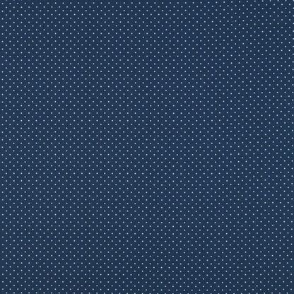 Coton enduit oekotex pois bleu jeans POPPY