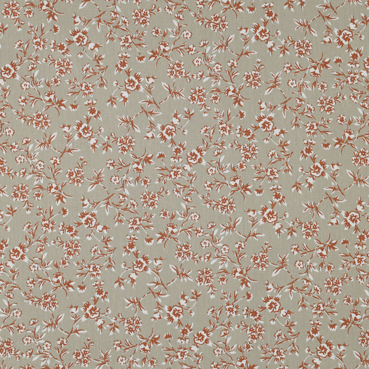 Coton enduit small flowers oekotex POPPY