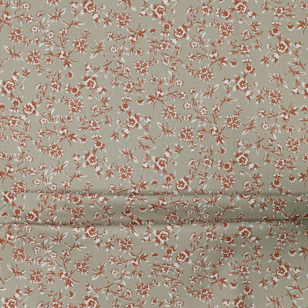 Coton enduit small flowers oekotex POPPY