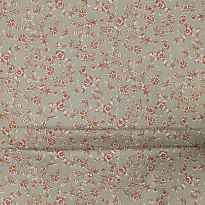 Coton enduit small flowers oekotex POPPY
