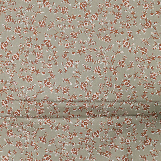 Coton enduit small flowers oekotex POPPY