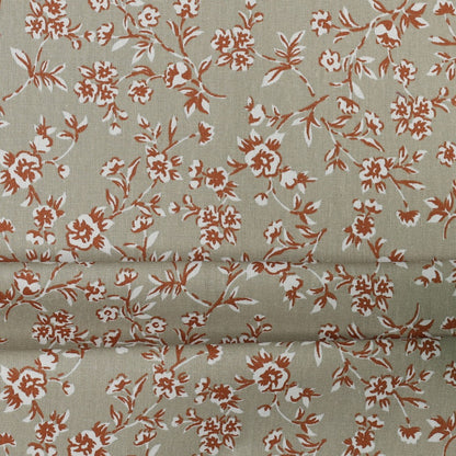 Coton enduit small flowers oekotex POPPY