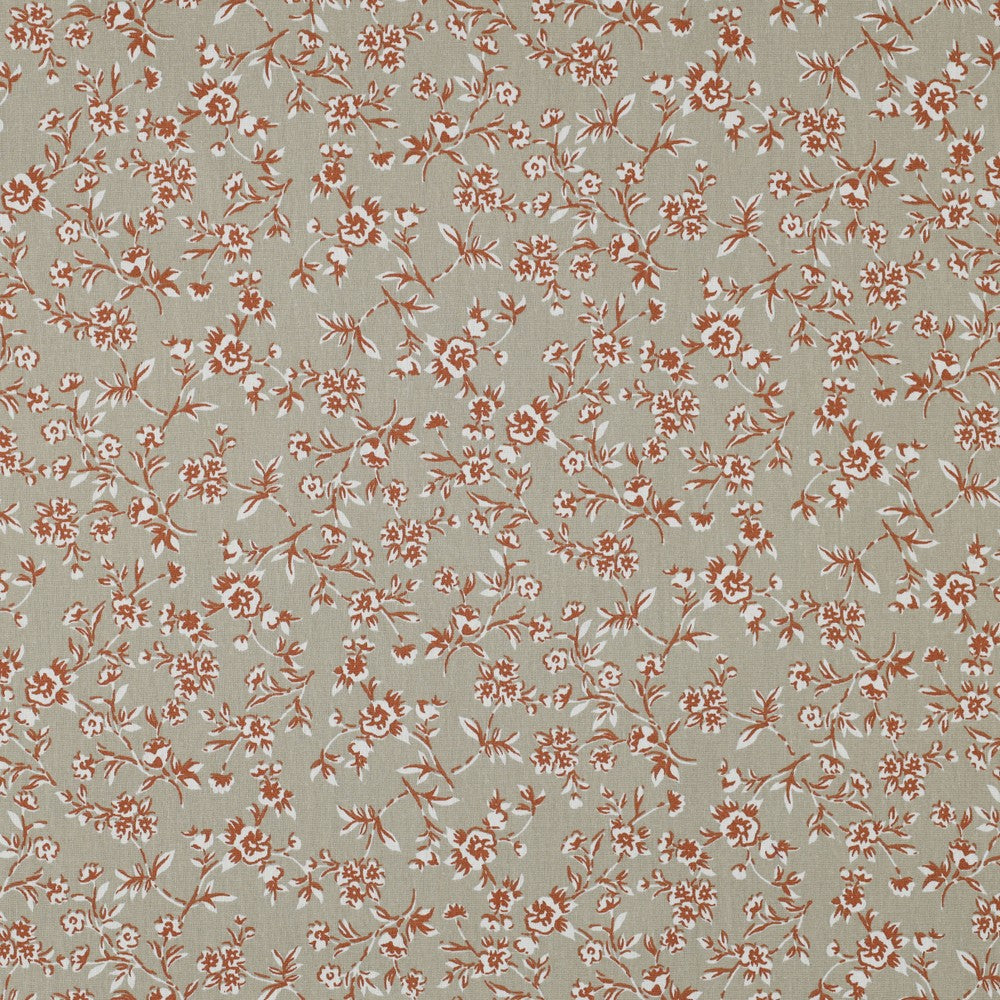 Coton enduit small flowers oekotex POPPY