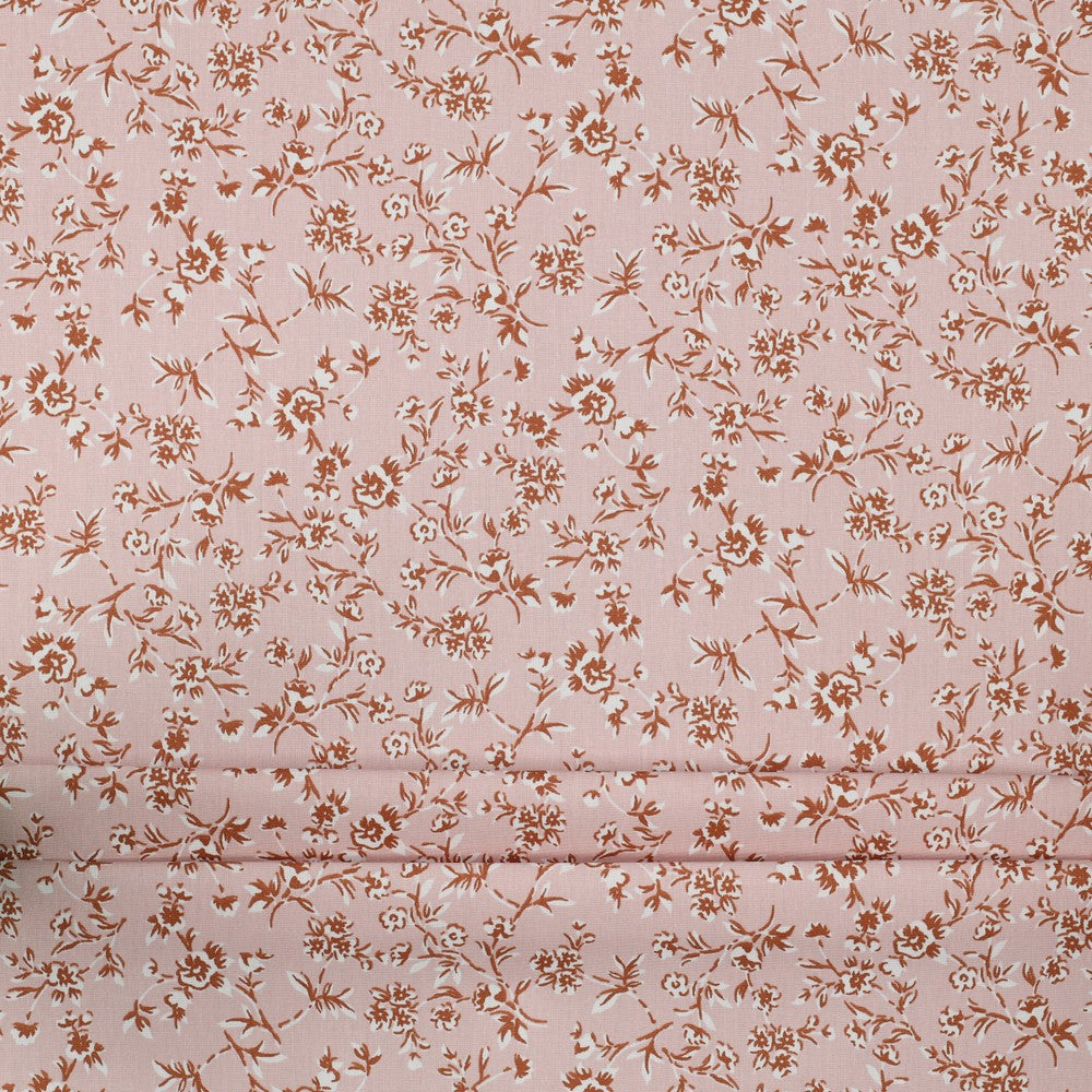 Coton enduit small flowers oekotex POPPY
