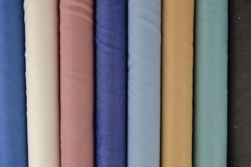 Viscose Denim Look Shine - Bleu denim