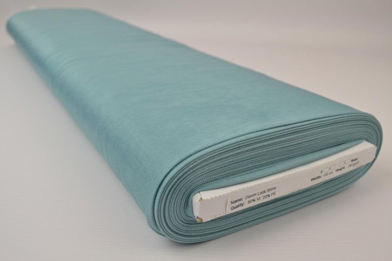 Viscose Denim Look Shine - Bleu denim
