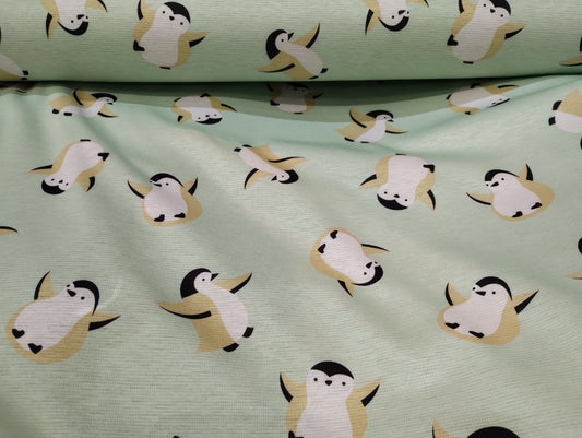 Coupon Sweat polaire oekotex imprimé pingouins 300x150cm