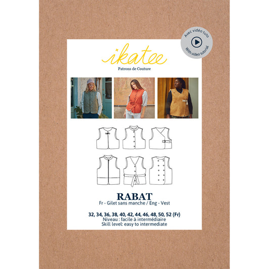 RABAT Patron gilet sans manche femme — IKATEE