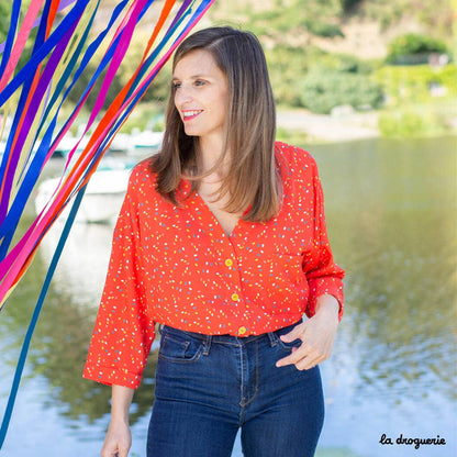 LA DROGUERIE - Patron couture de la blouse et robe Coursiana