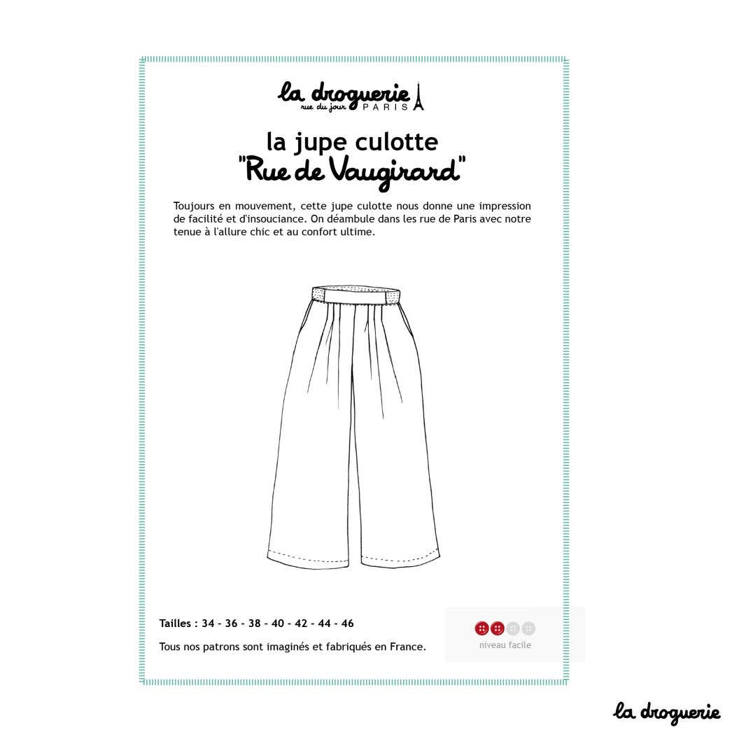 Patron couture de la jupe culotte "Rue de Vaugirard"