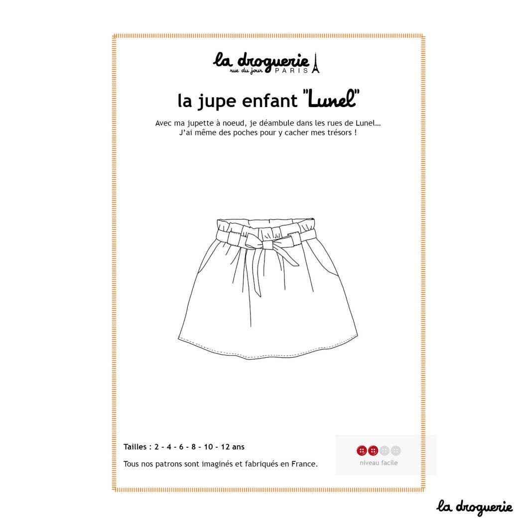 LA DROGUERIE - Patron couture de la jupe enfant "Lunel"