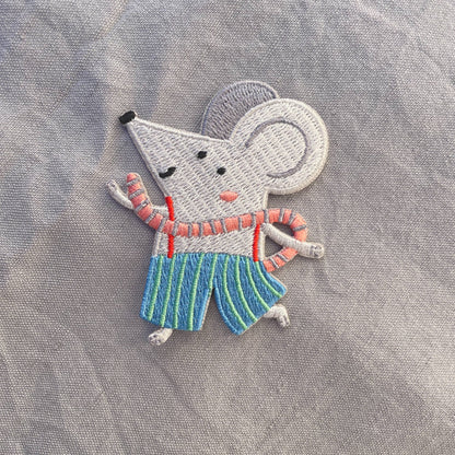 Hannahs Firlefanz - Patch de repassage souris – Écusson pour enfants + adultes