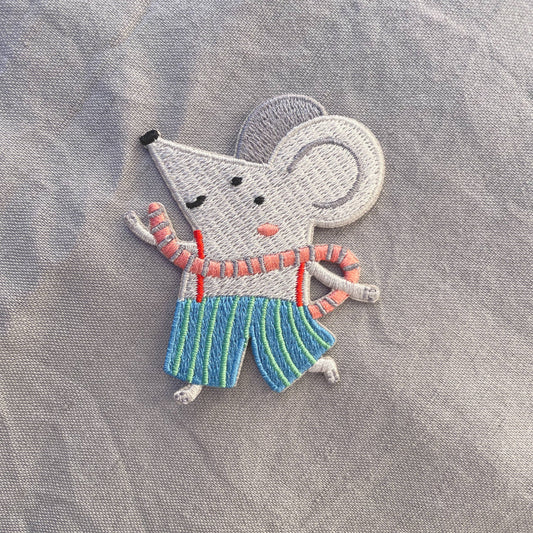 Hannahs Firlefanz - Patch de repassage souris – Écusson pour enfants + adultes