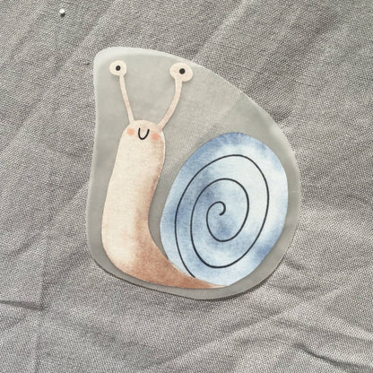Hannahs Firlefanz - Patch escargot thermocollant pour enfants, cadeau