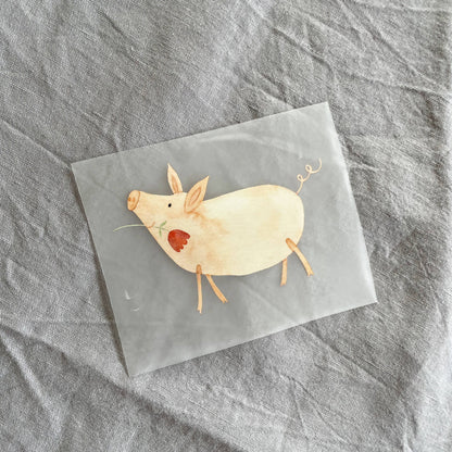 Hannahs Firlefanz - Transfert thermocollant cochon