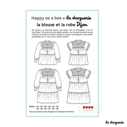 LA DROGUERIE - Patron couture de la blouse et robe Dijon – Happy as a bee