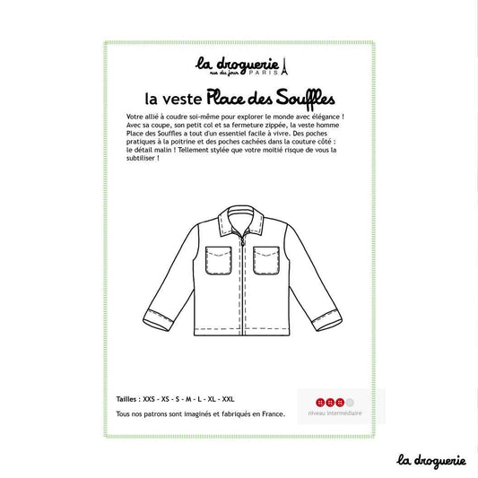 LA DROGUERIE - Patron couture de la veste Place des Souffles