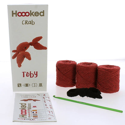 Hoooked - Kit de crochet DIY Crabe Cool Toby Eco Barbante