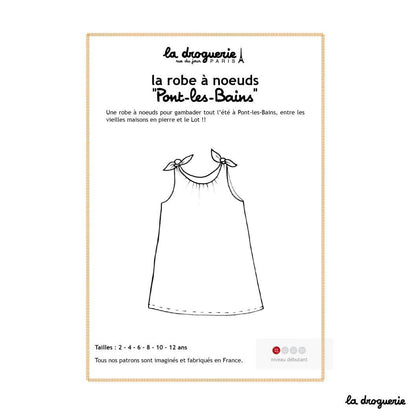 Patron couture de la robe à noeuds enfant "Pont-les-Bains"