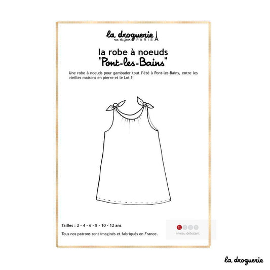 Patron couture de la robe à noeuds enfant "Pont-les-Bains"