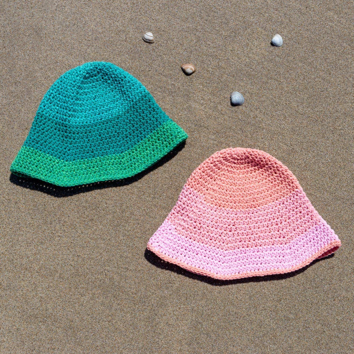 Hoooked - Kit de crochet DIY chapeau d'été rose glacé