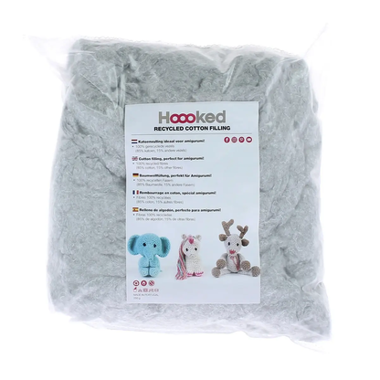 Hoooked - Garnissage en coton 100 % recyclé, doux et moelleux