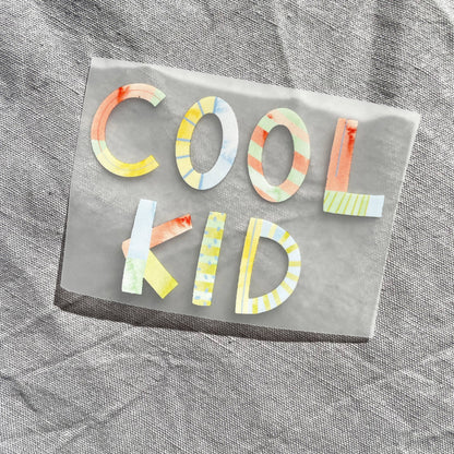 Hannahs Firlefanz - Image thermocollant Cool Kid, patch à repasser, idée cadeau