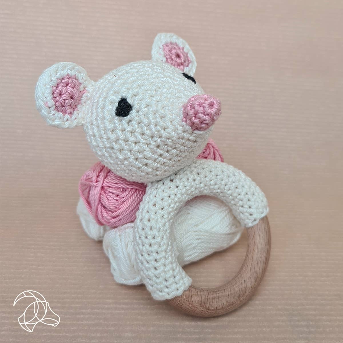 Hardicraft - Kit de crochet DIY - Souris à hochet