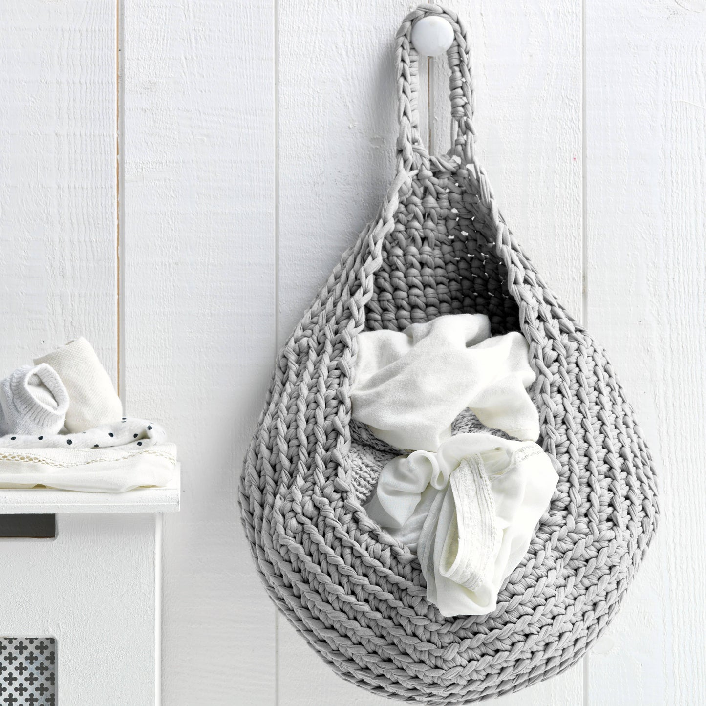 Hoooked - Sac de rangement pour kit de crochet à faire soi-même, gris