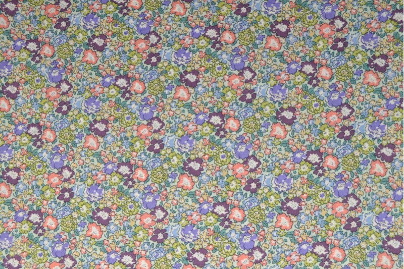 Popeline coton fleuries Oekotex