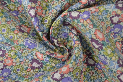 Popeline coton fleuries Oekotex