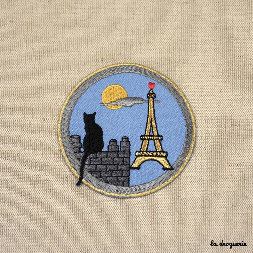 LA DROGUERIE - Ecusson Chat sur les toits