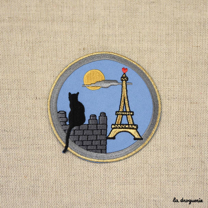LA DROGUERIE - Ecusson Chat sur les toits