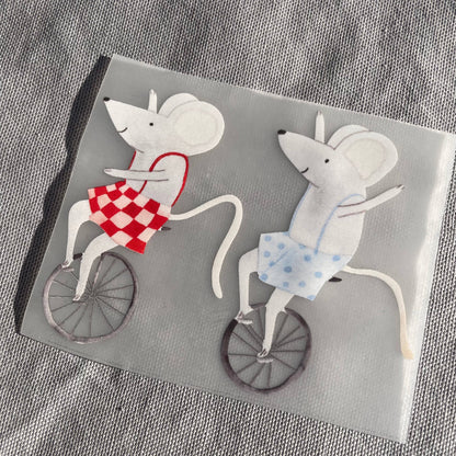 Hannahs Firlefanz - Image à repasser de souris sur monocycle