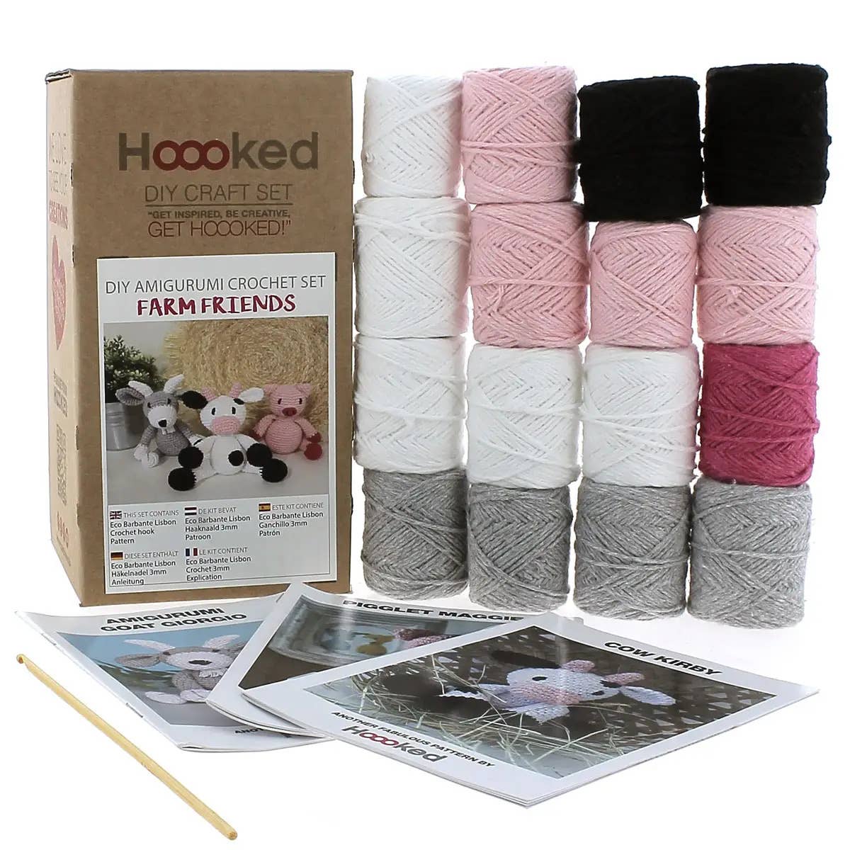 Hoooked - Kit Crochet DIY Amigurumi Animaux de la Ferme