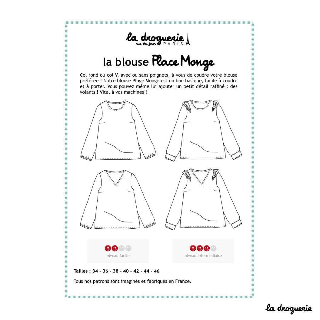 LA DROGUERIE - Patron couture de la blouse femme Place Monge