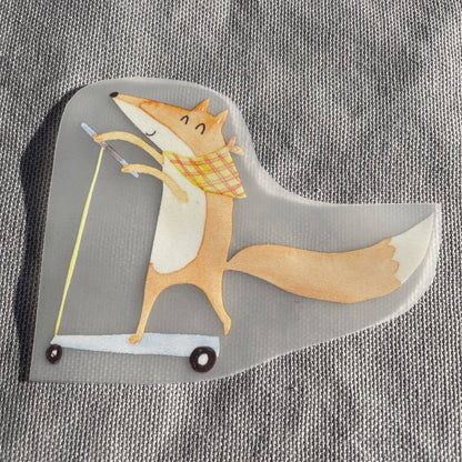 Hannahs Firlefanz - Patch renard sur trottinette, écusson pour enfants