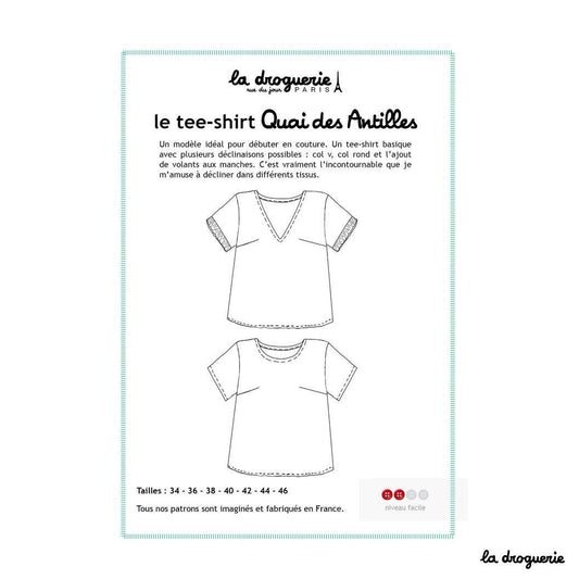 Patron couture du tee-shirt "Quai des Antilles"