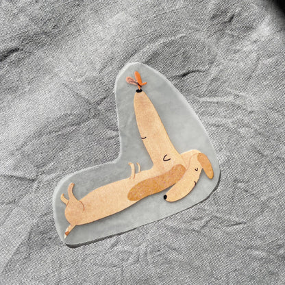 Hannahs Firlefanz - Image thermocollant teckel endormi, écusson, image thermocollante pour enfants
